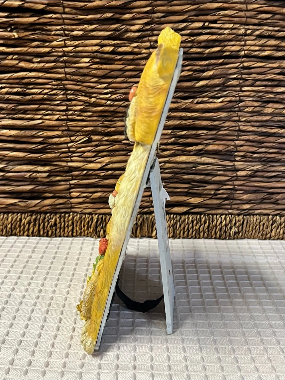 Orange Tabby Cat & Kitten Picture Frame 3D Resin Vintage Whimsical